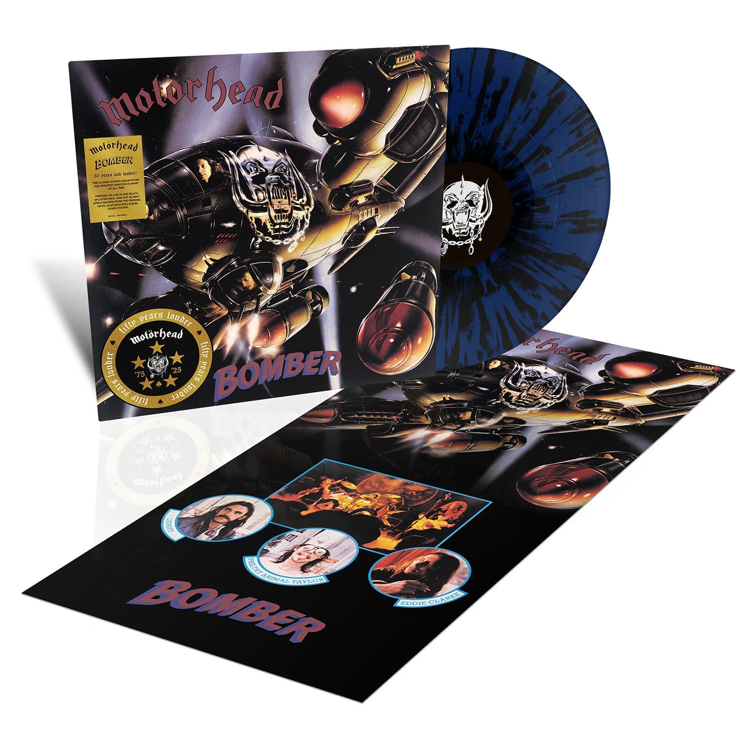 Motörhead, Neues Album 2025, Bomber, 50th Anniversary Blue - Black
