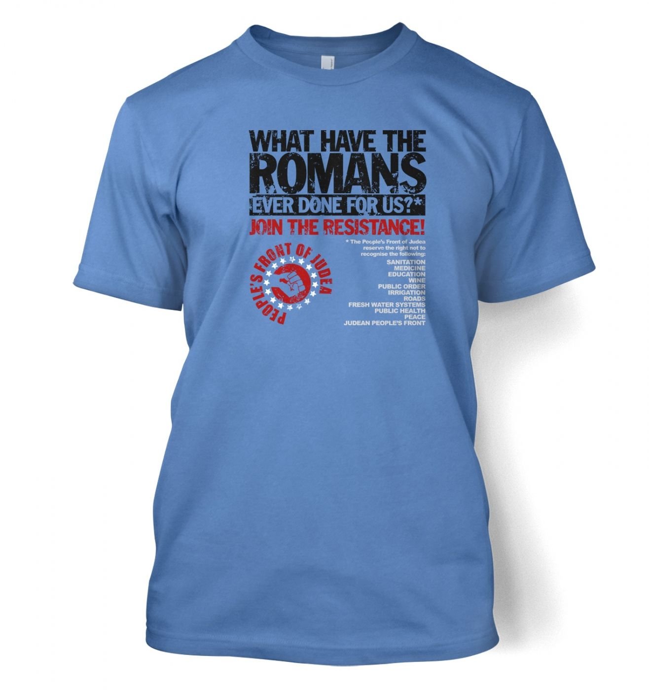 Big Mouth Clothing Unisex Large (42/44\),Carolina Blue What Have The Romans Peoples Front Of Judea T-Shirt - Carolina Blue Large