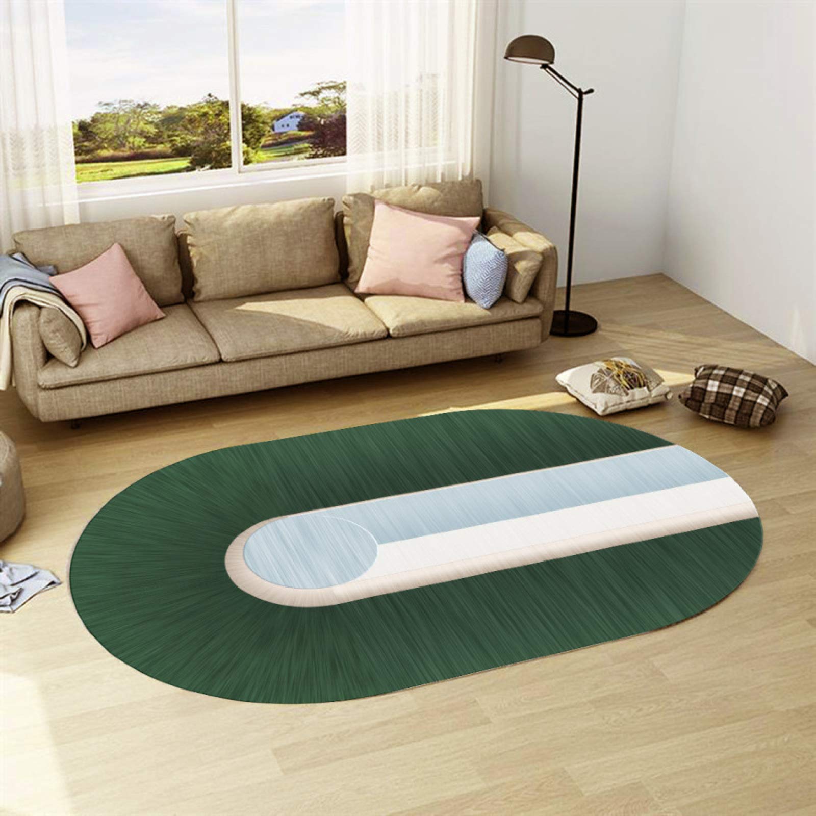 Tapis moderne lavable SN pour en finir avec les taches et les glissades dans le salon