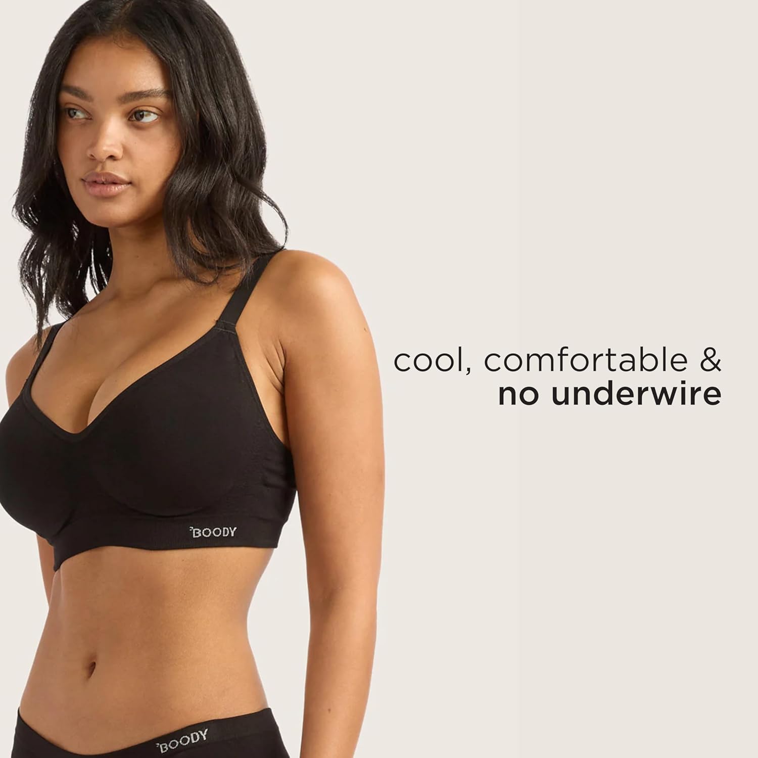 Boody -Wireless Full Bust T-Shirt Bra -Seamless Bra -Padded -Adjustable Straps -Bamboo Viscose -Perfect for DD-F Cups - Image 3