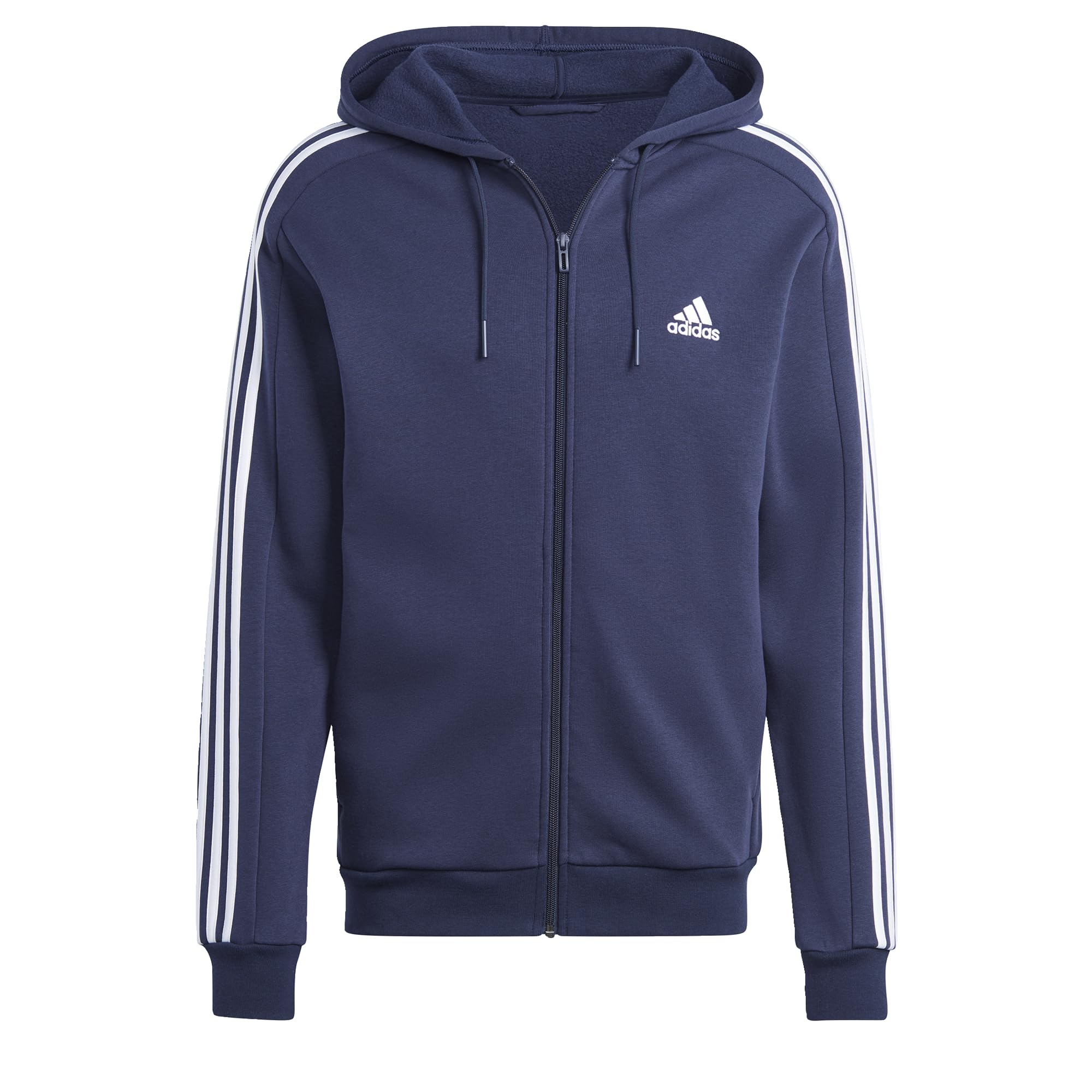 Adidas Essentials Fleece Stripes Full Zip Hoodie Adidas Men's