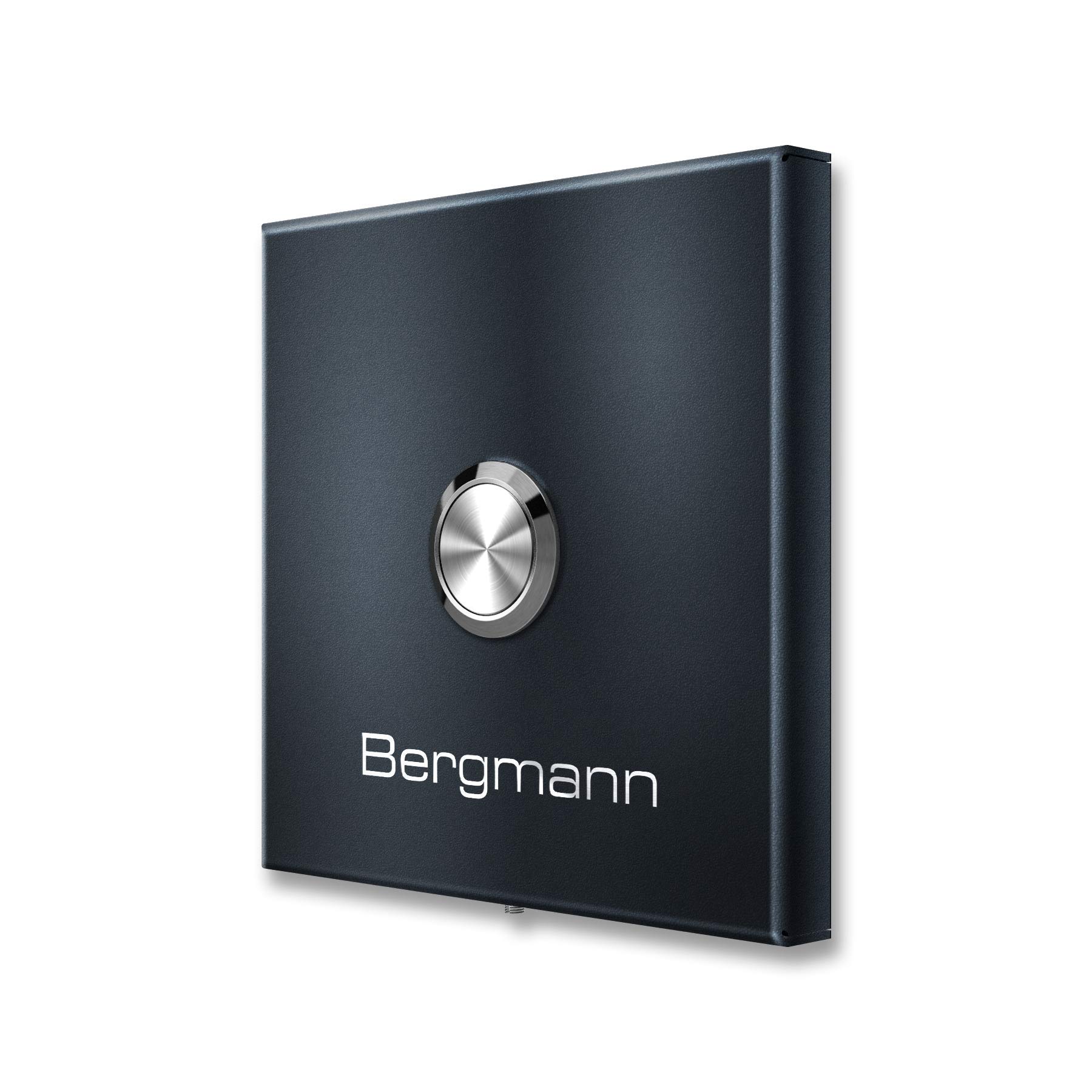 Metzler campanello wireless acciaio inox quadrato senza fili antracite RAL 7016 incisione personalizzata resistente alle intemperie portata 200 m facile installazione 10 x 10 cm