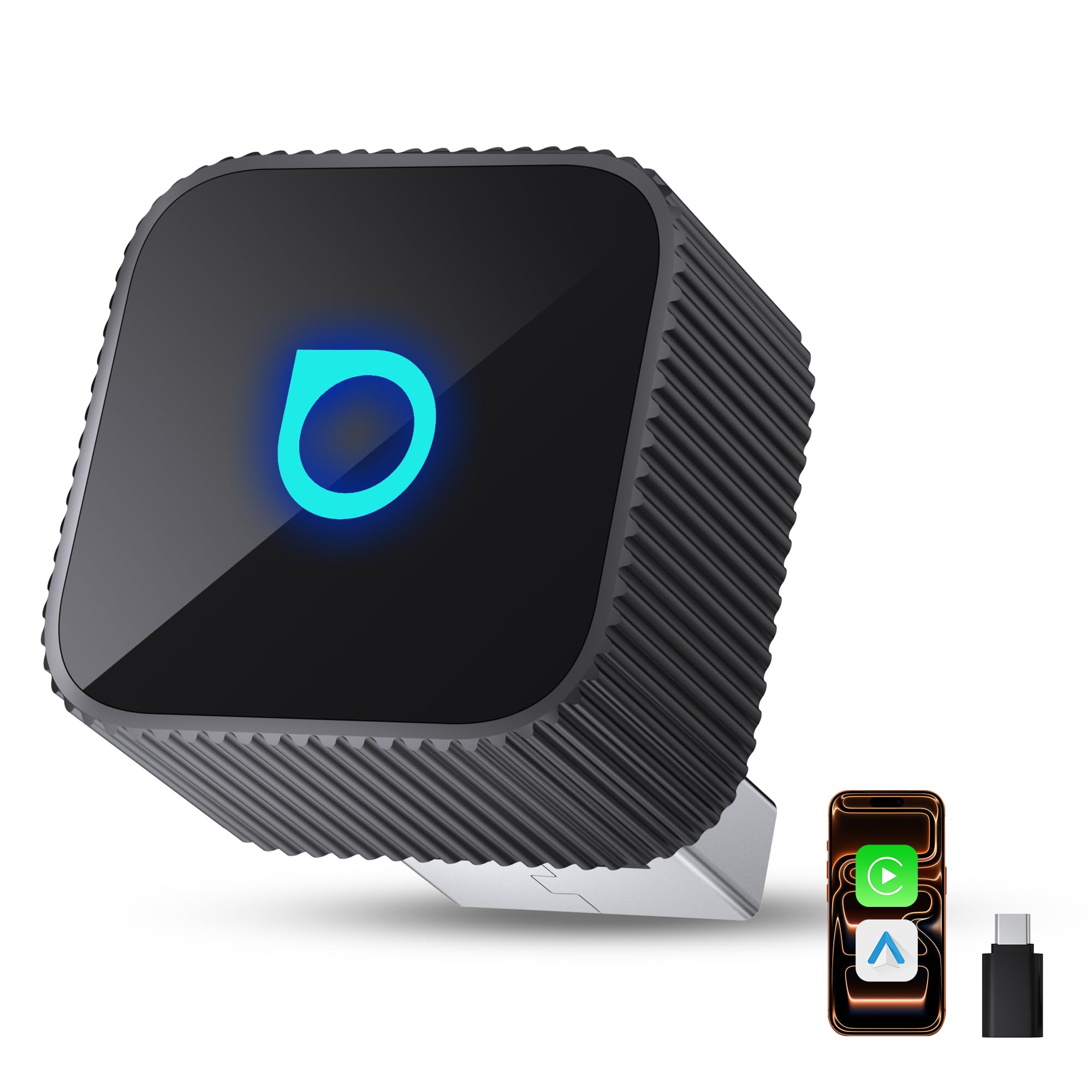 OTTOCAST Mini Slim Wireless CarPlay Adapter & Android Auto Adapter, Mini Cube 2-in-1 Adapter for Cars with Factory Wired CarPlay/Android Auto, 5GHz WiFi, Bluetooth 5.0, 5s Auto Reconnect-image-48