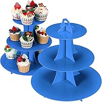 Vista 22 de Soporte para Cupcakes de 3 Niveles, Soporte para Pastel, Torre de Soporte para Cupcakes DIY Escalonada para Exhibiciones de Mesa de Postres