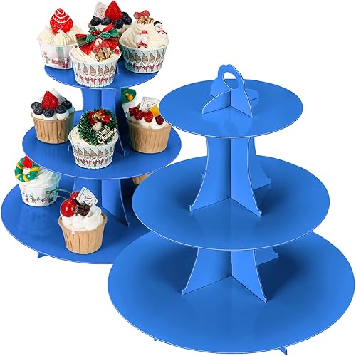 2 soportes para cupcakes de 3 niveles, soporte para pasteles, torre escalonada para mesas de postres, decoración de fiestas temáticas de cumpleaños, disponible en Yaxa Costa Rica