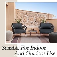 Vista 4 de 4 fundas de cojín de repuesto para patio, fundas de cojín de asiento de patio al aire libre, fundas de sofá de muebles, fundas impermeables