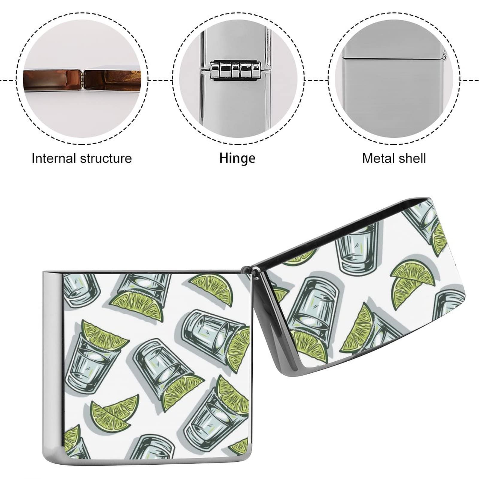 Amazon.co.jp: ジッポライター兼用ケース カクテルテキーラバーデ柄