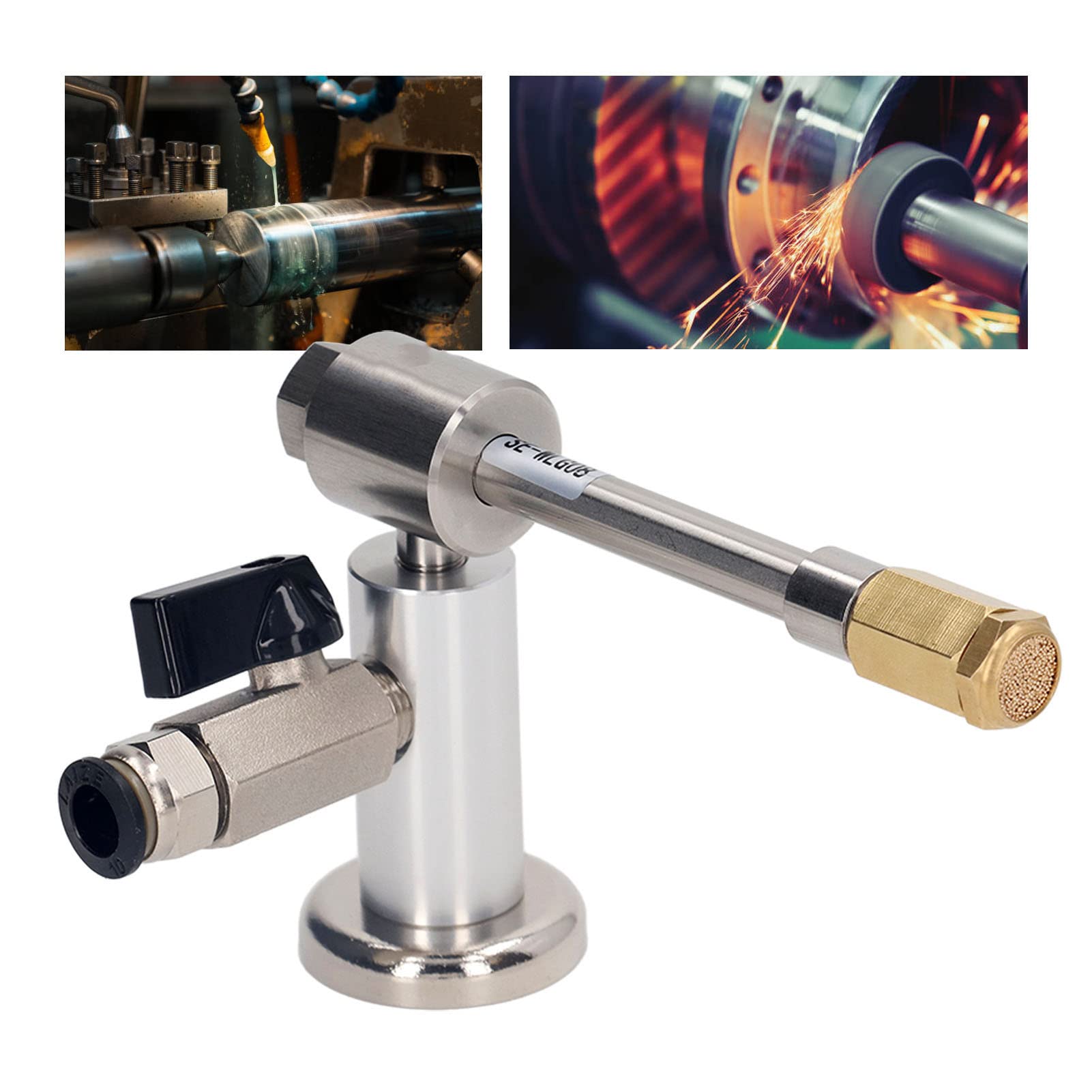 Jeanoko Pistola de Enfriamiento Seco de Aire Frío, Tubo de Vórtice Profesional de 7bar 520Btu 28 Mm con Tubo Flexible, para Soldadura de Plástico, Metal, Madera, Unión, Sellado Té