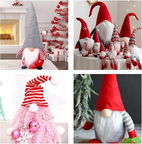 Miniatura 6 de FFchuanhe Paquete de 18 barbas de gnomos para manualidades, juego de bolas de madera de gnomos precortadas de piel sintética, adecuado para Navidad,