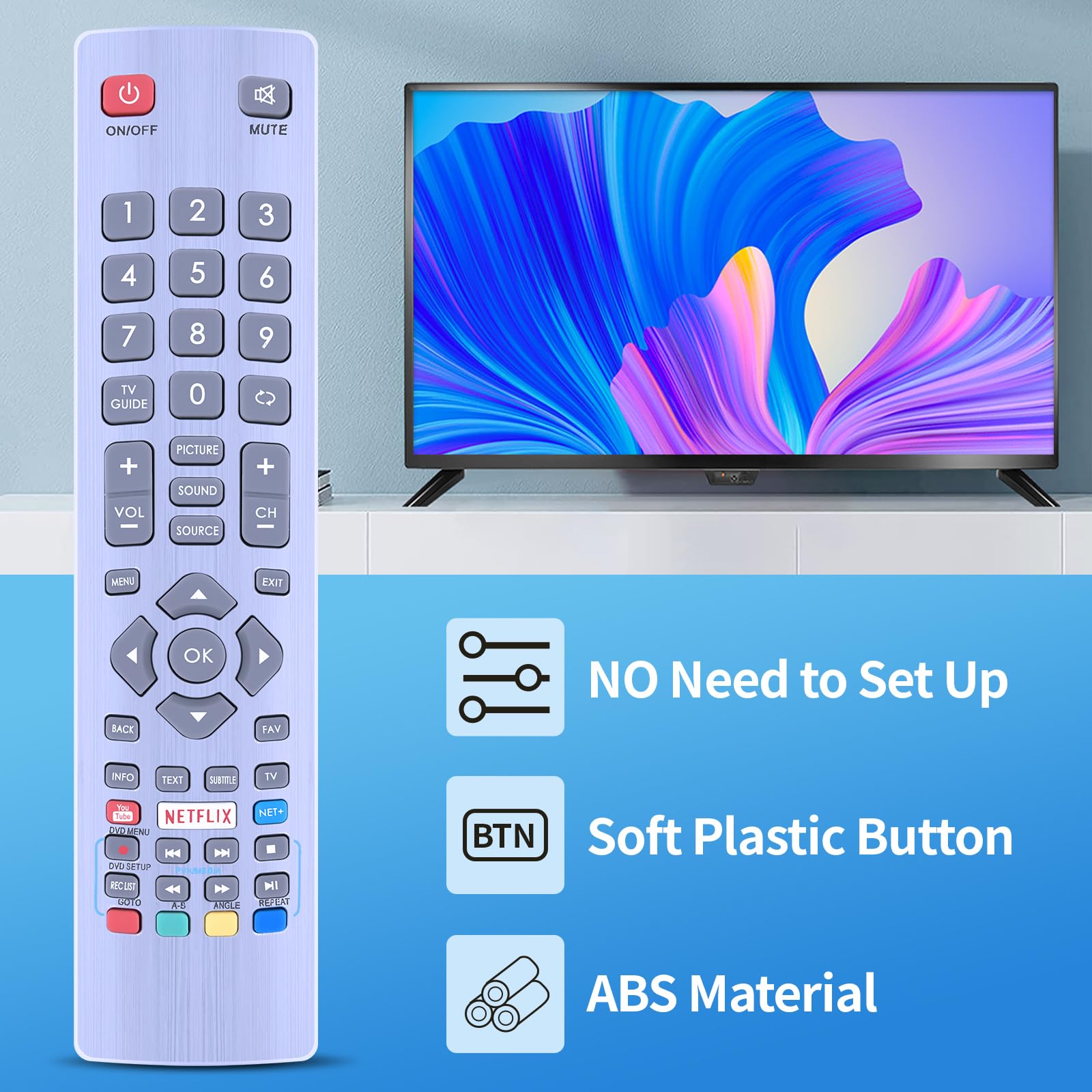 Nuovo originale SHW/RMC/0115 per telecomando TV Sharp Aquos Netflix LC-40FG5342K