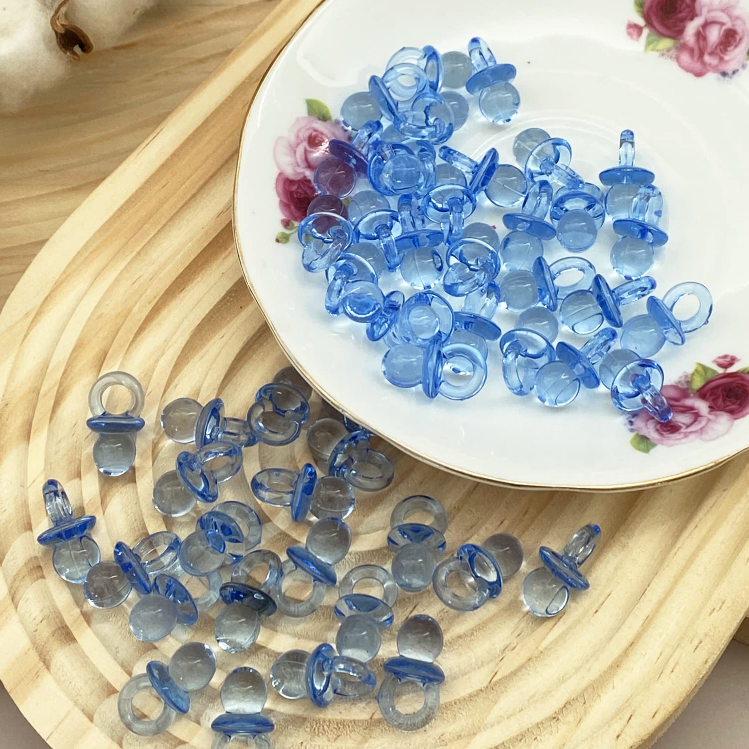 Mini Chupetes De Ducha De Acrílico - 100 Unidades, Multicolor, 22x8 Mm, Para Decoración Y Manualidades