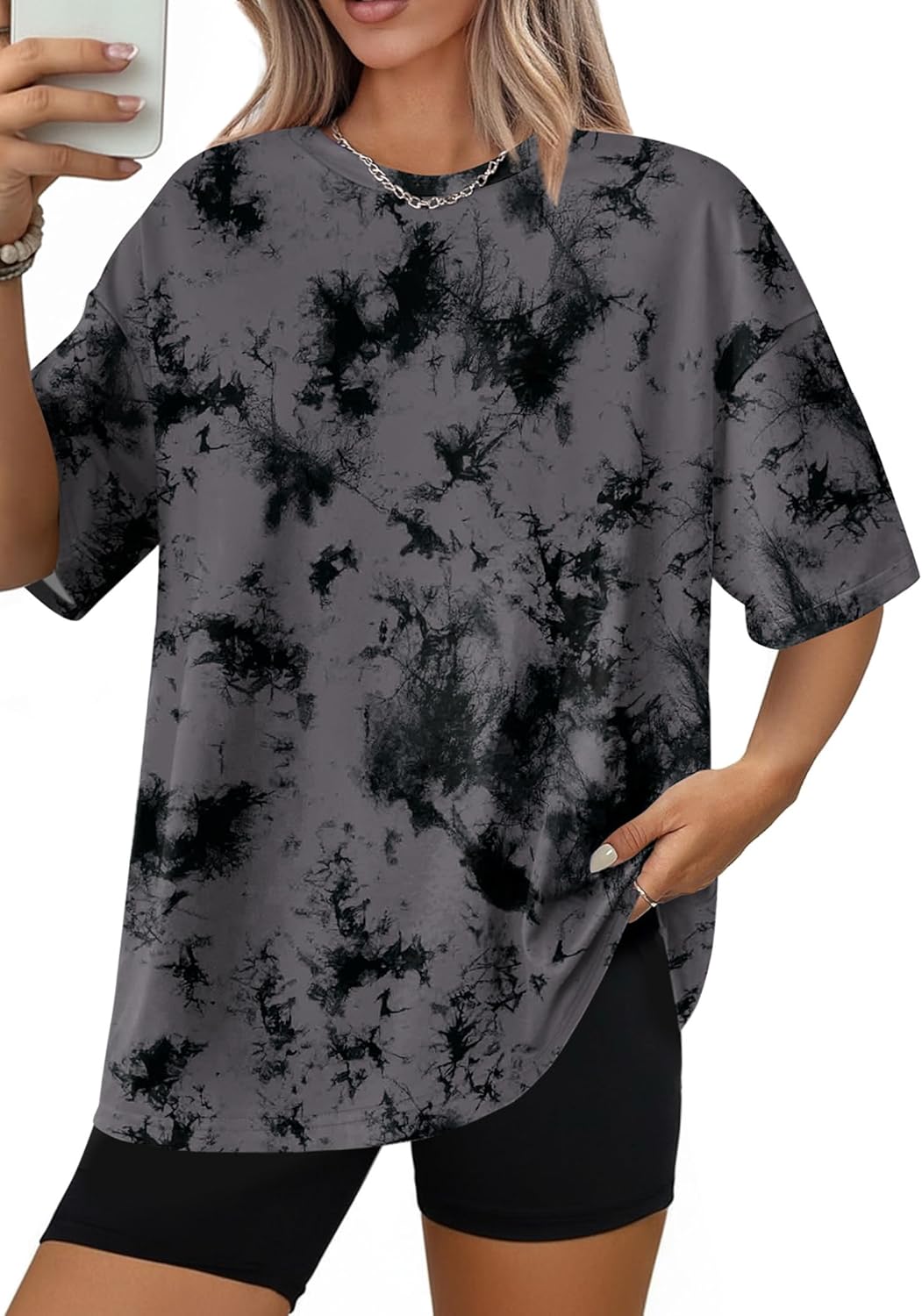 WIHOLL Oversized Tshirts for Women Summer Tops Short Sleeve T Shirts Beach Vacation Clothes Travel Outfits Fashion 2026 - Image 2