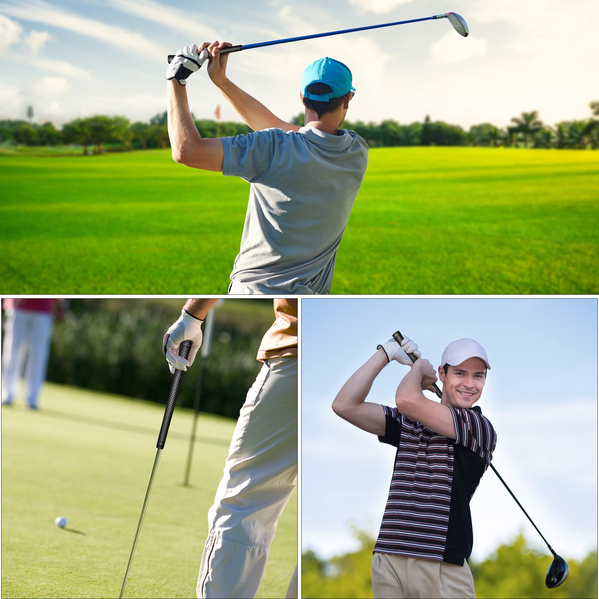 KNLY 360 Golfgriffe, Set mit 13 Stück, weiche Gummi-Golfschlägergriffe, rutschfest und hohe Traktion, Griffe mit Bändern und Griffen, mit vollständigem Umreiß-Set zur Auswahl.