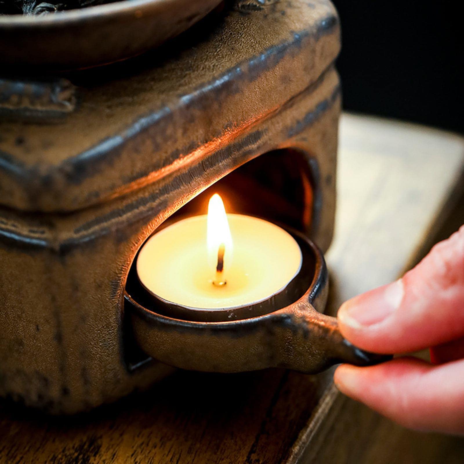 Milageto Diffusore di Olio Essenziale di Cera per Bruciatore di Aromi in Ceramica, Set di Caratteri
