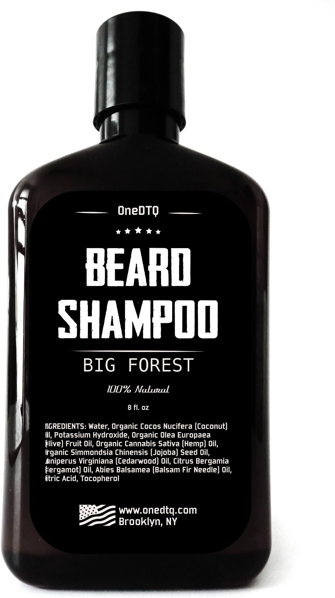 Big Forest Beard Growth Shampoo; All Natural & Organic Facial Hair Wash; Men’s Liquid Soap Lathers Big and White, 9 Ounce Bottle