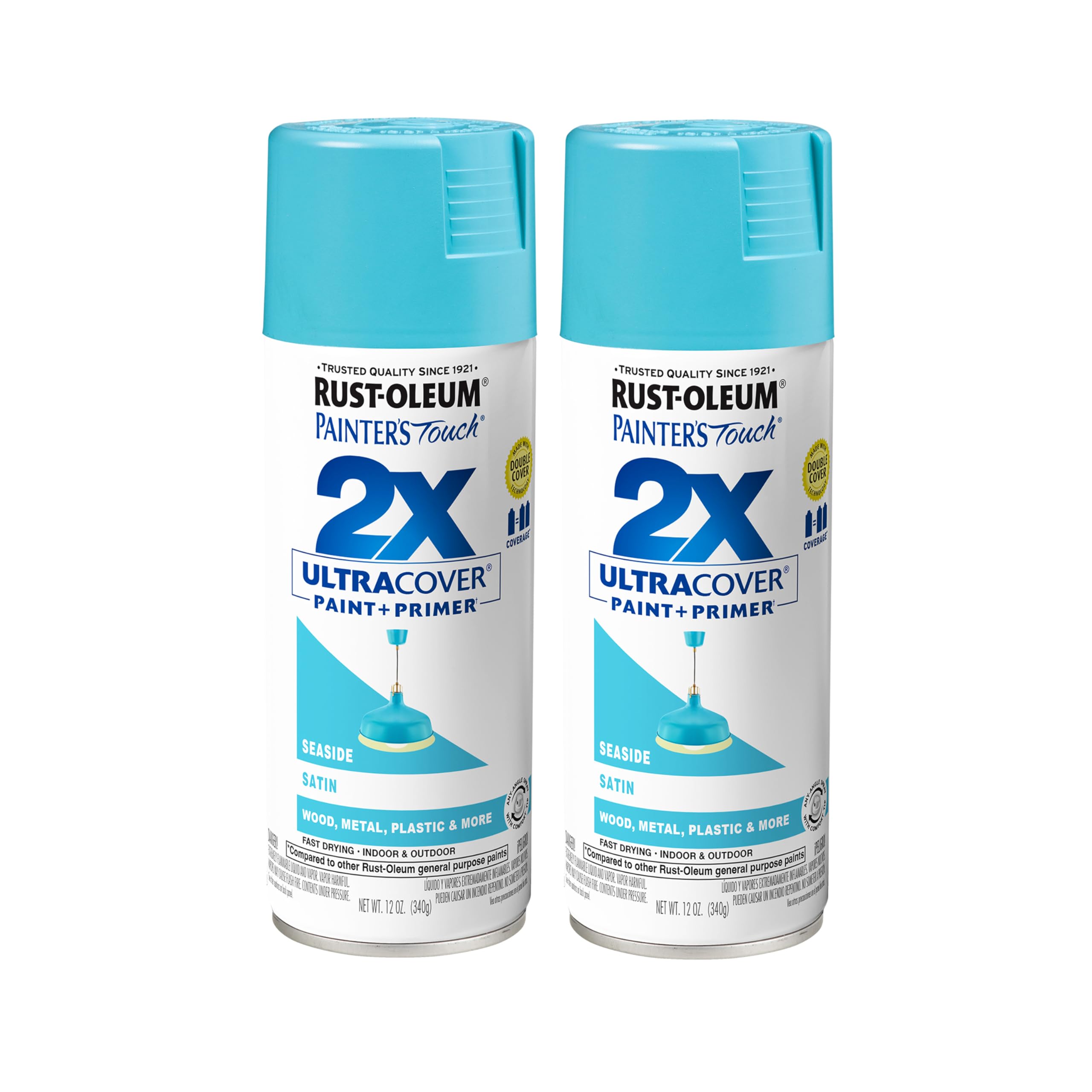 Rust-Oleum Painter's Touch 2X Ultra Cover Spray Paint, Satin Seaside