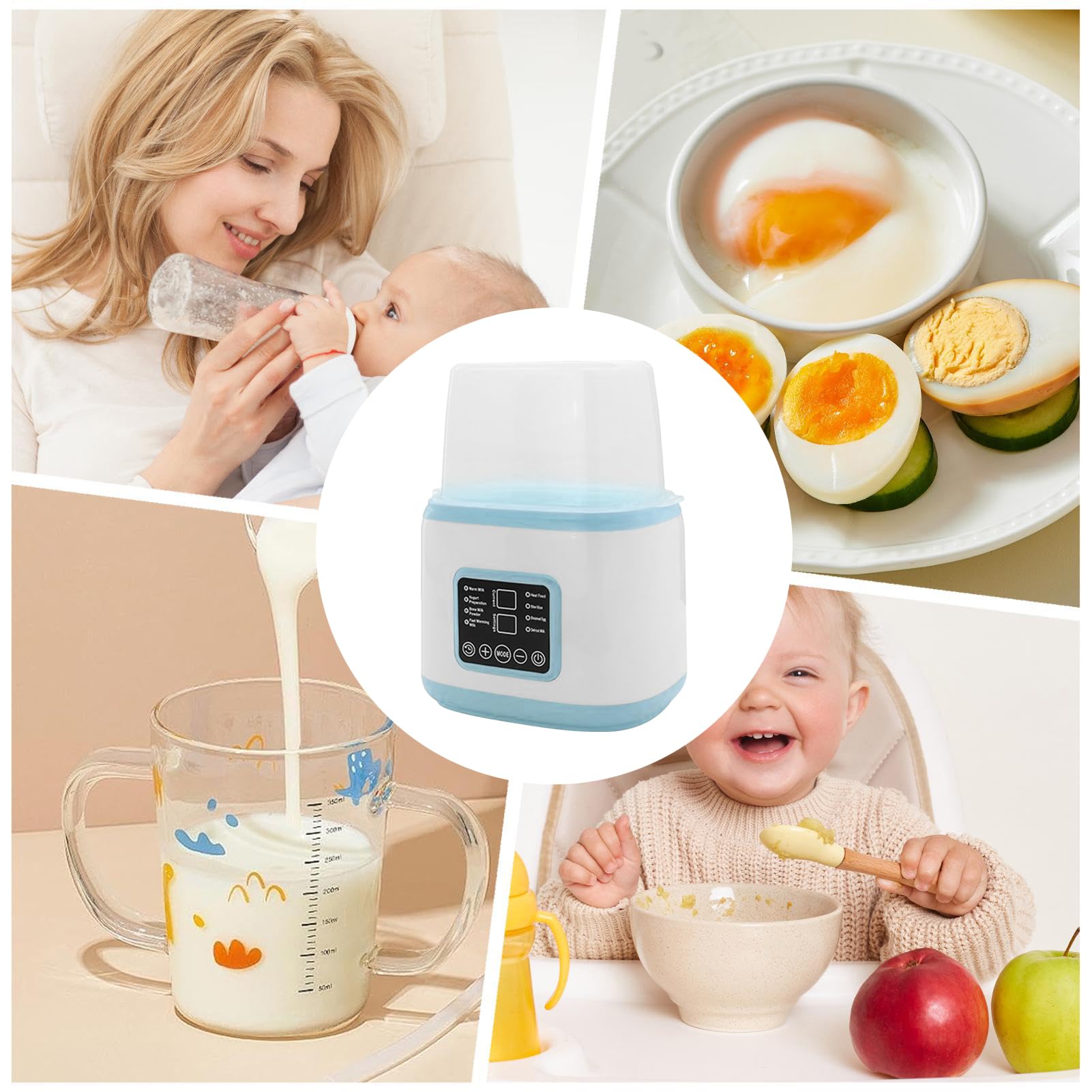 Scaldabiberon - Riscaldamento Rapido Protezione Intelligente Scalda Alimenti | Scaldalatte,per l'uso in casa, in dormitorio, durante picnic, di notte, in viaggio, in gita in auto e in automobile