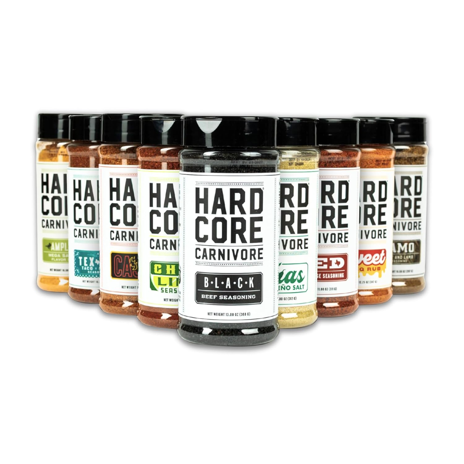Hardcore Carnivore Max Pack: 9 Texas-made rubs