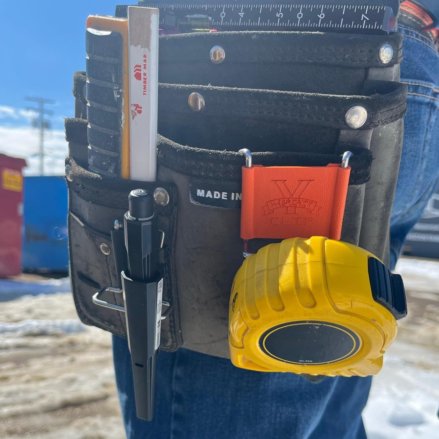 YM Carpenter MK2 Y-Clip Ceinture à outils – Clips de rangement supplémentaires pour ceintures à outils, peut contenir un ruban à mesurer, un marteau, une visseuse à percussion, un pistolet à clous