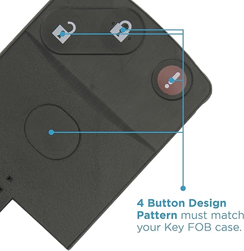 Miniatura 2 de Keyless2Go Repuesto para carcasa de 3 botones para Mazda BGBX1T458SKE11A01 (2 unidades)