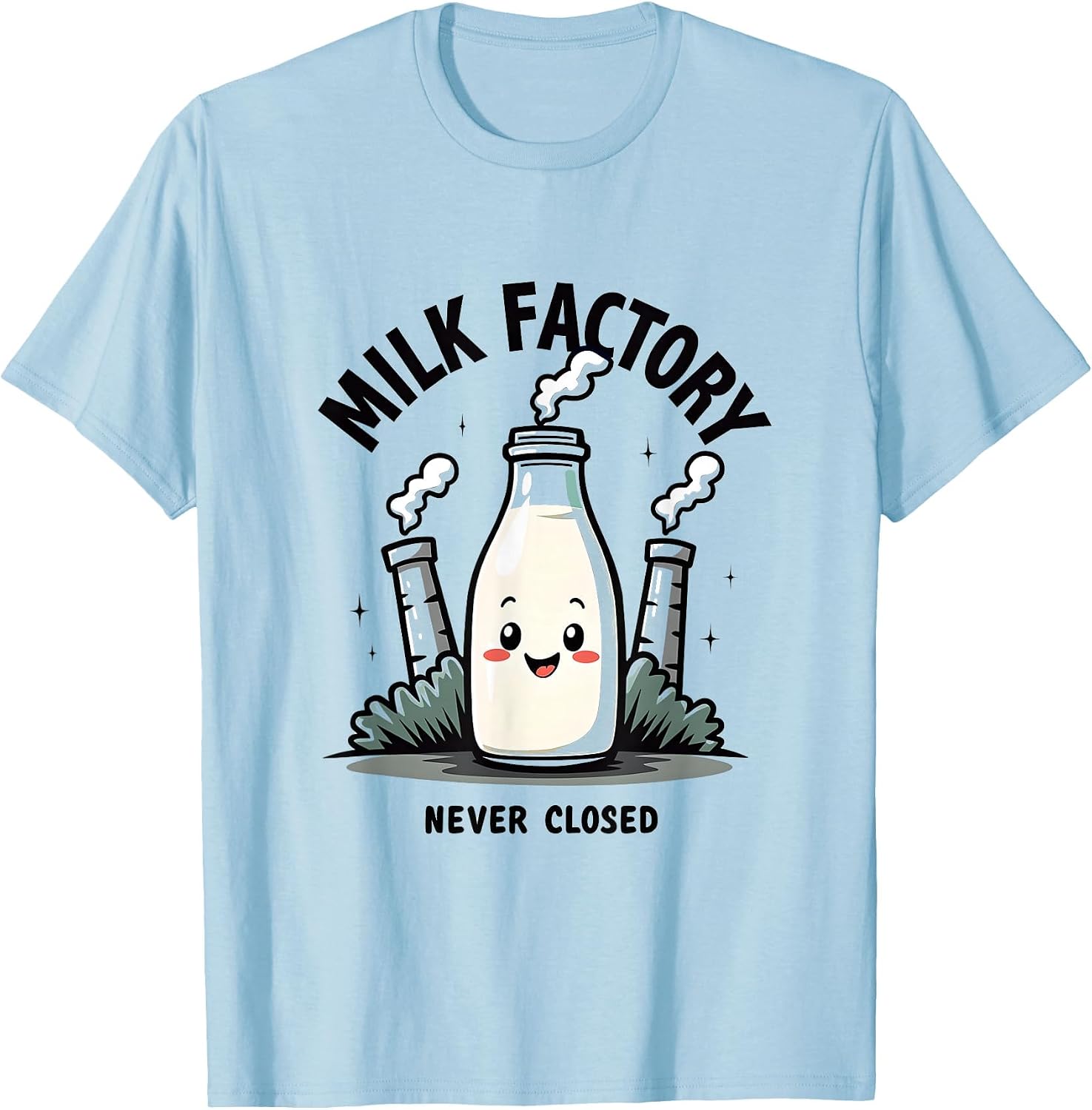 Milk Factory Never Closed Breastfeeding Design T-Shirt image 4