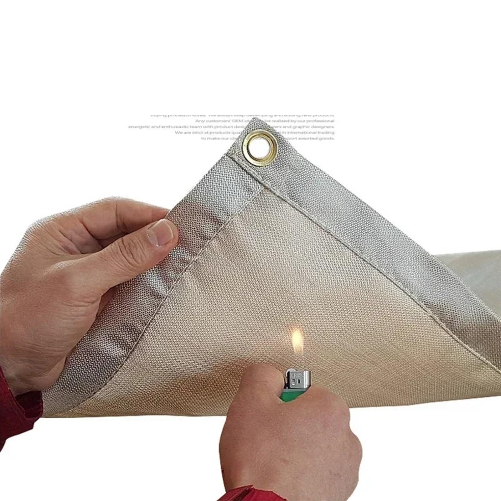 Manta ignífuga de fibra vidrio for acampar al aire libre, picnic, barbacoa, aislamiento, manta alta temperatura(Silicone-XL-105X60cm)