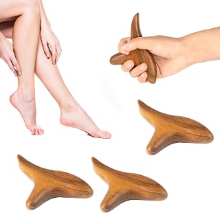 ZHUYIYI 3 Pcs Wooden Massage Stick, GuaSha Board, Foot Massaging Bar, Anti Cellulite Massaging Tool, Gua Sha Scraping Tools, Reflexology Trigger Point Massager for Hand Neck Back Body Relax Spa
