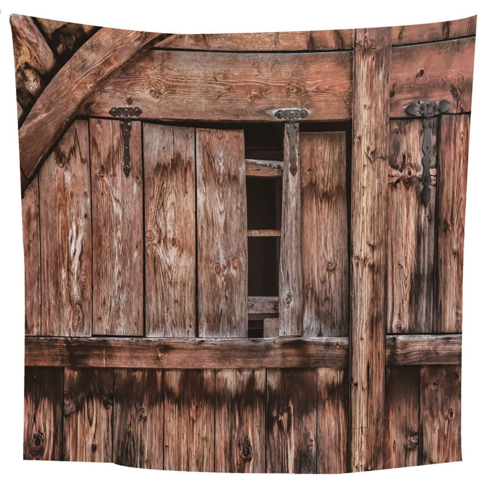 Tapisserie murale toile imprimé mode maison en bois décoration de salon