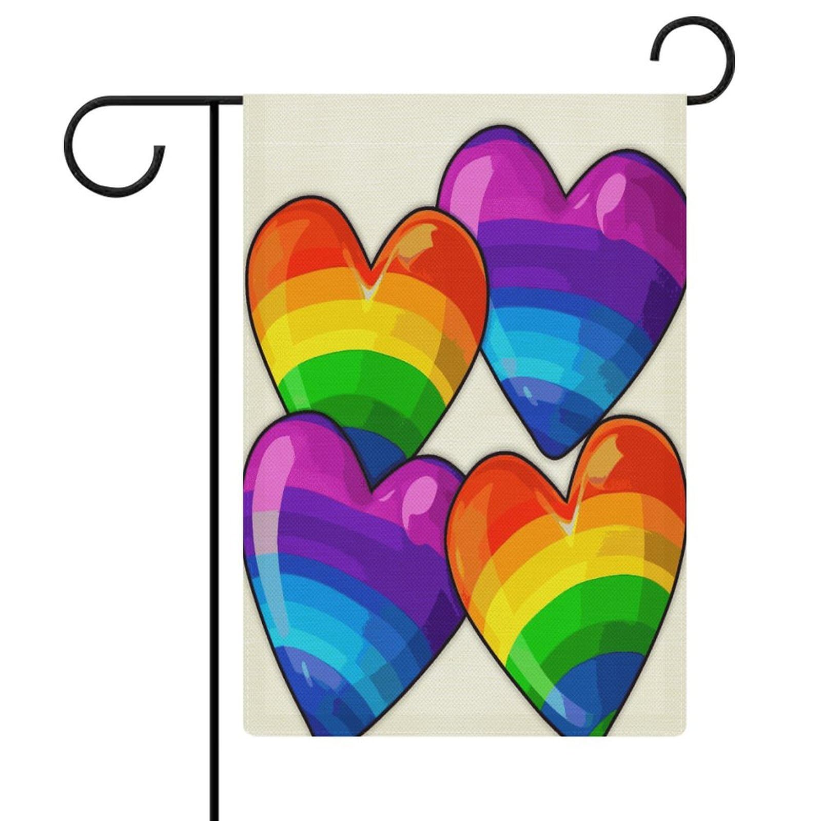 Bandera de jardín orgullo gay no se decolora ni se arruga con el sol del verano