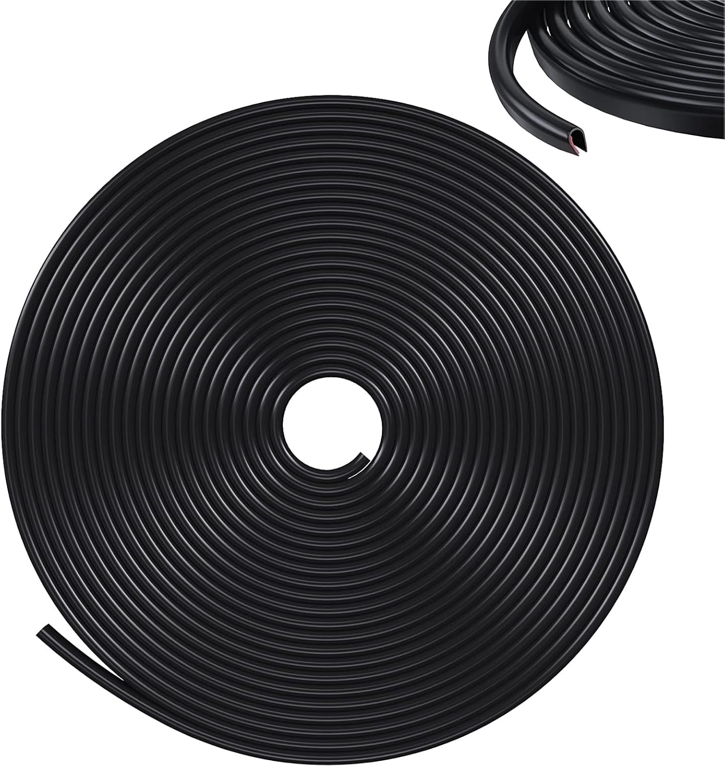 Besteek 32Ft Door Edge Guards U Shape Rubber Seal Black No Glue Required