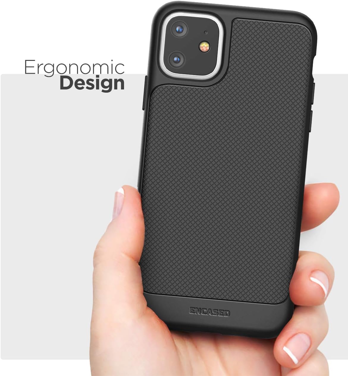Encased iPhone 11 Belt Clip Case (Thin Armor) Slim Grip Cover with Holster - Black - Image 7