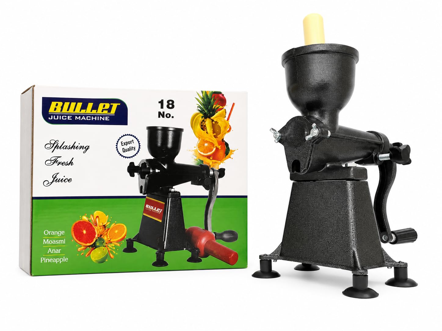 Bullet Aluminium Hand Juicer Machine, 18 No. Hand Muller Grinder Back-image-4