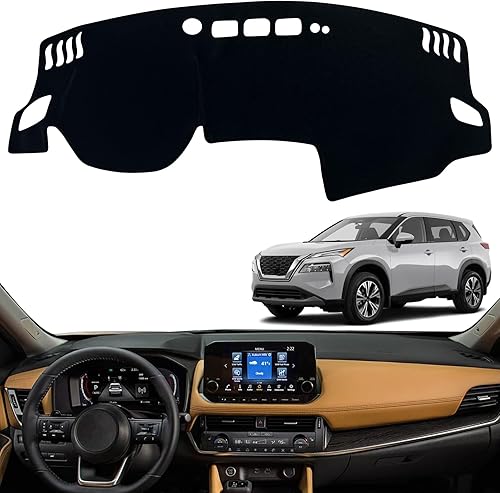 Cubierta Alfombrilla Tapete para Tablero Dashboard Antideslizante Personalizada Compatible con Nissan Rogue 2021 2022 2023 Protector Parasol Sin HUD