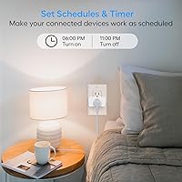 Vista 5 de Zwave Plug Serie 800 Paquete de 2 unidades, extensor de rango de repetidor integrado Zwave Outlet, mini enchufe inteligente Zwave funciona