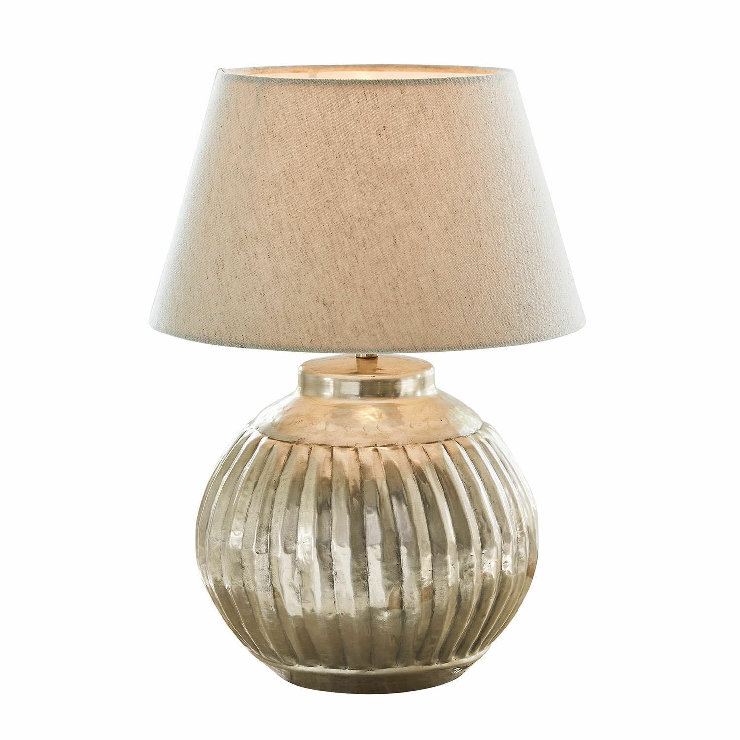 Loberon Tischlampe Lillemor - antiksilber/creme