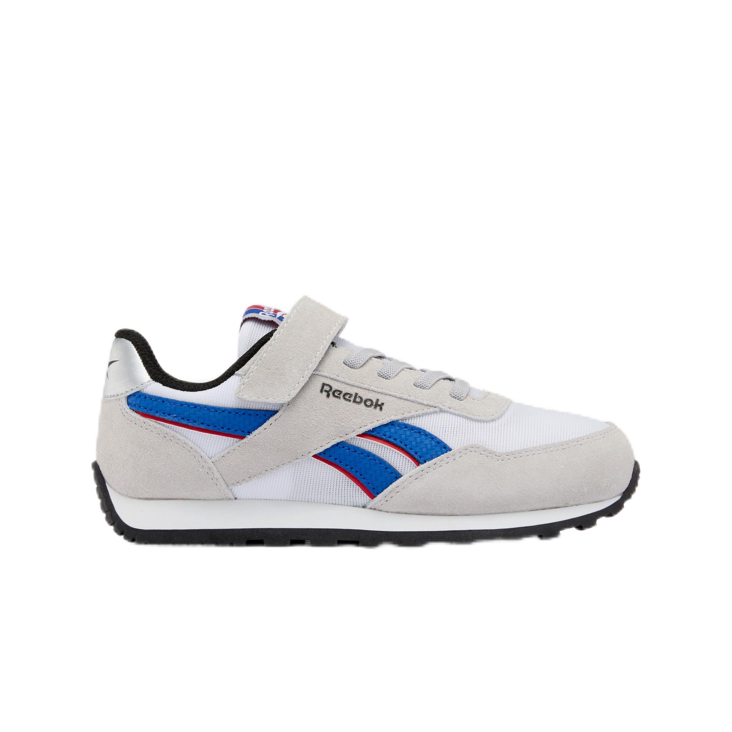 Reebok Glide Low Elastic & Top Strap Trainers, White/Vector Blue/Vectorred, 34 EU