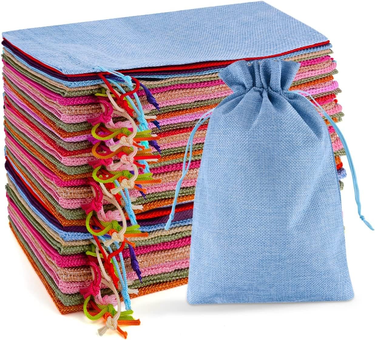 20 Jutesäckchen Mit Kordelzug 17x23cm - Naturbeutel Für Geschenke & Aufbewahrung