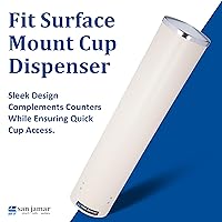 Vista 5 de San Jamar C4200PF, despachador de vasos de espuma tipo pull, de acero inoxidable, se ajusta a vasos de 4 onzas a 10 onzas, borde de 2-3/4 pulgadas a