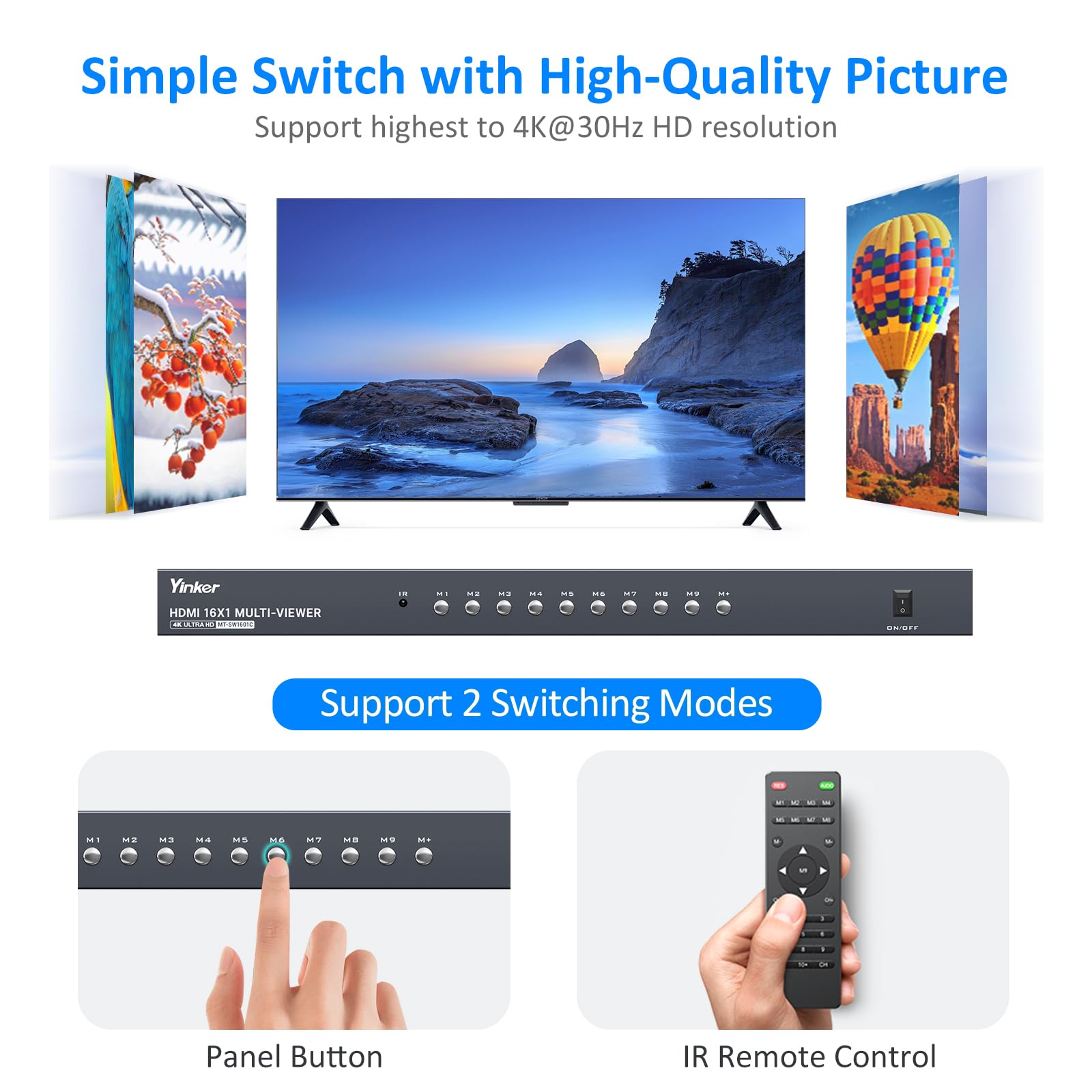 4K HDMI Quad Multi-Viewer 16 x 1 4 K a 30 Hz