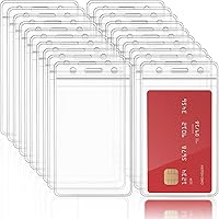 Vista 9 de Zonon 150 soportes para tarjetas de identificación de 3.27 x 5.3 pulgadas, funda de plástico transparente vertical para tarjetas de identificación