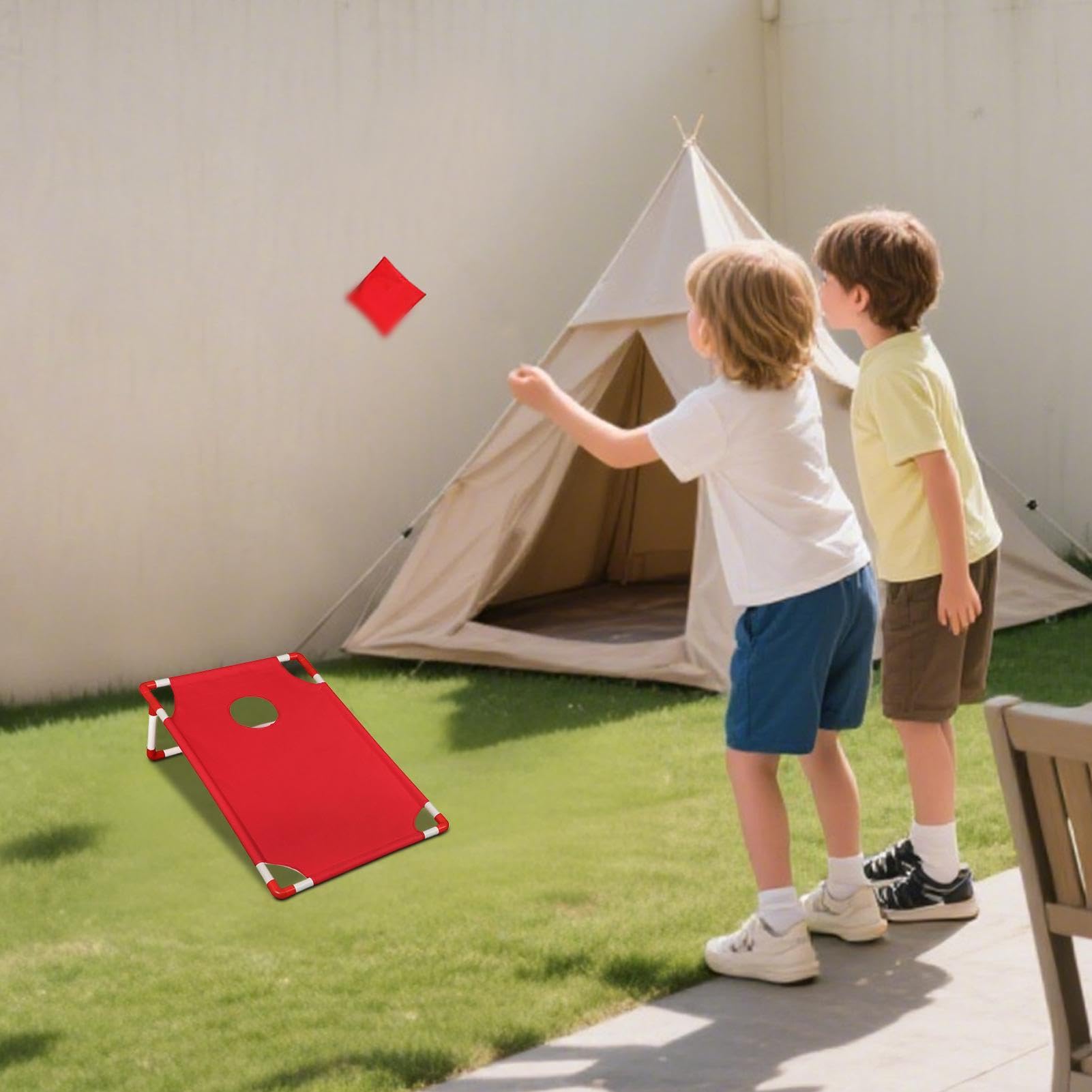 Cornhole Juego Infantil - Tabla Plegable Con 8 Bolsas | Lanzamiento