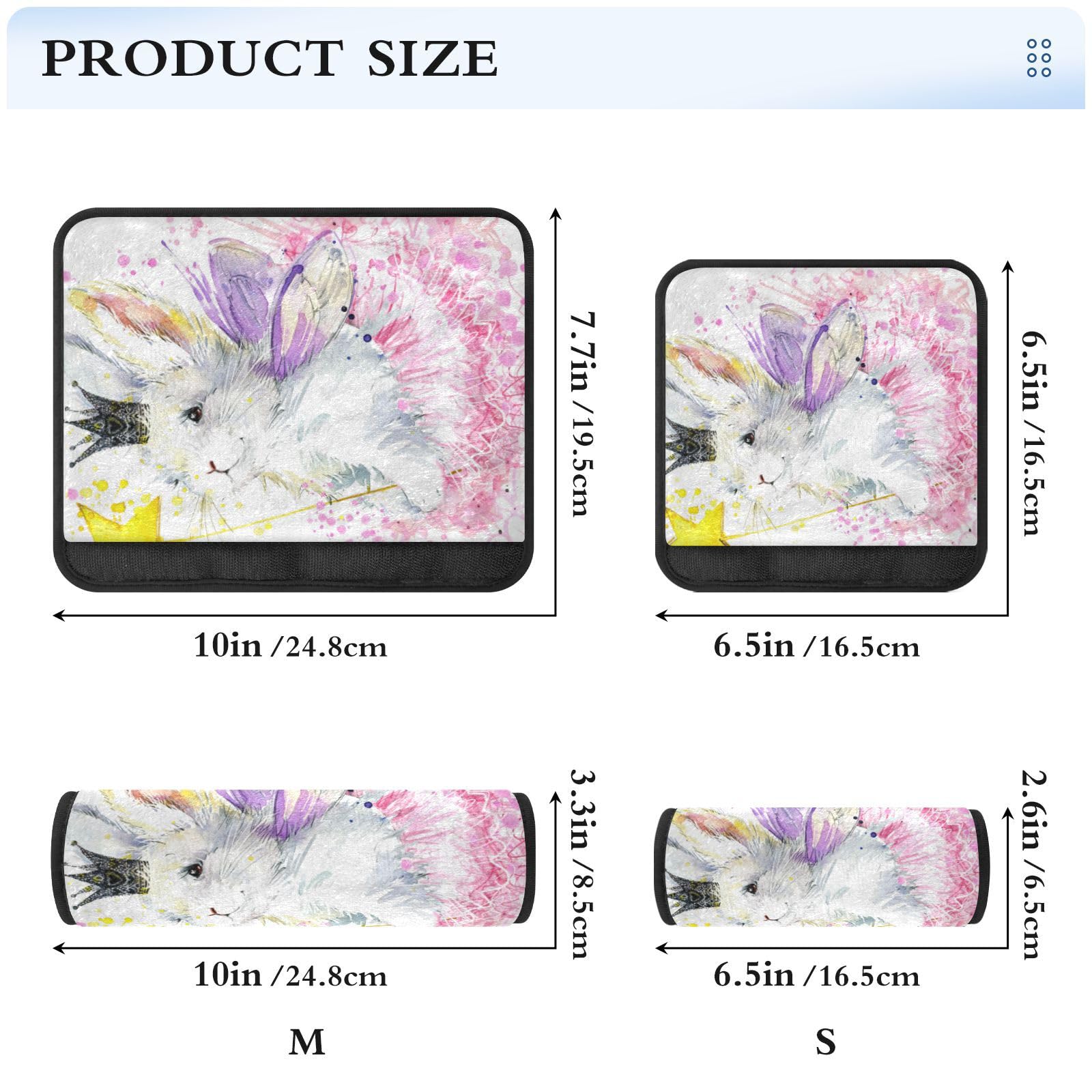 MCHIVER Sicherheitsgurt Polster - 2er Set Schulterpolster Für Auto & Tasche | Größe M 25,4x19,6 Cm