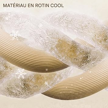 Rattan Cooling Bed for Cats Hot Weather Breathable Scratch-Resistant Woven