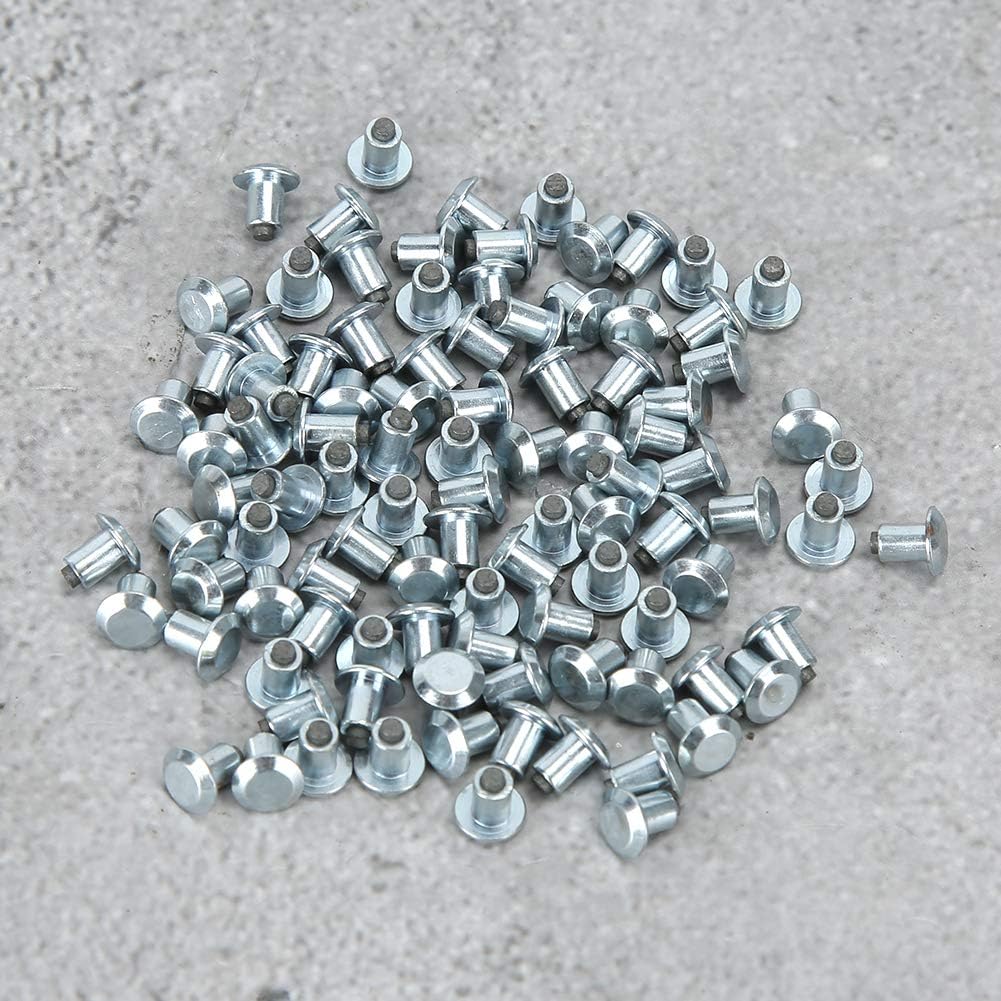 Generic 100 Sztuk śruby Dwustronne do Opon Zimowych Trwałe Antypoślizgowe Kolce do Samochodu ATV Motocykl Czarny 1mm dla Entuzjastów Jazdy Terenowej (JX6.5-6.5-1)
