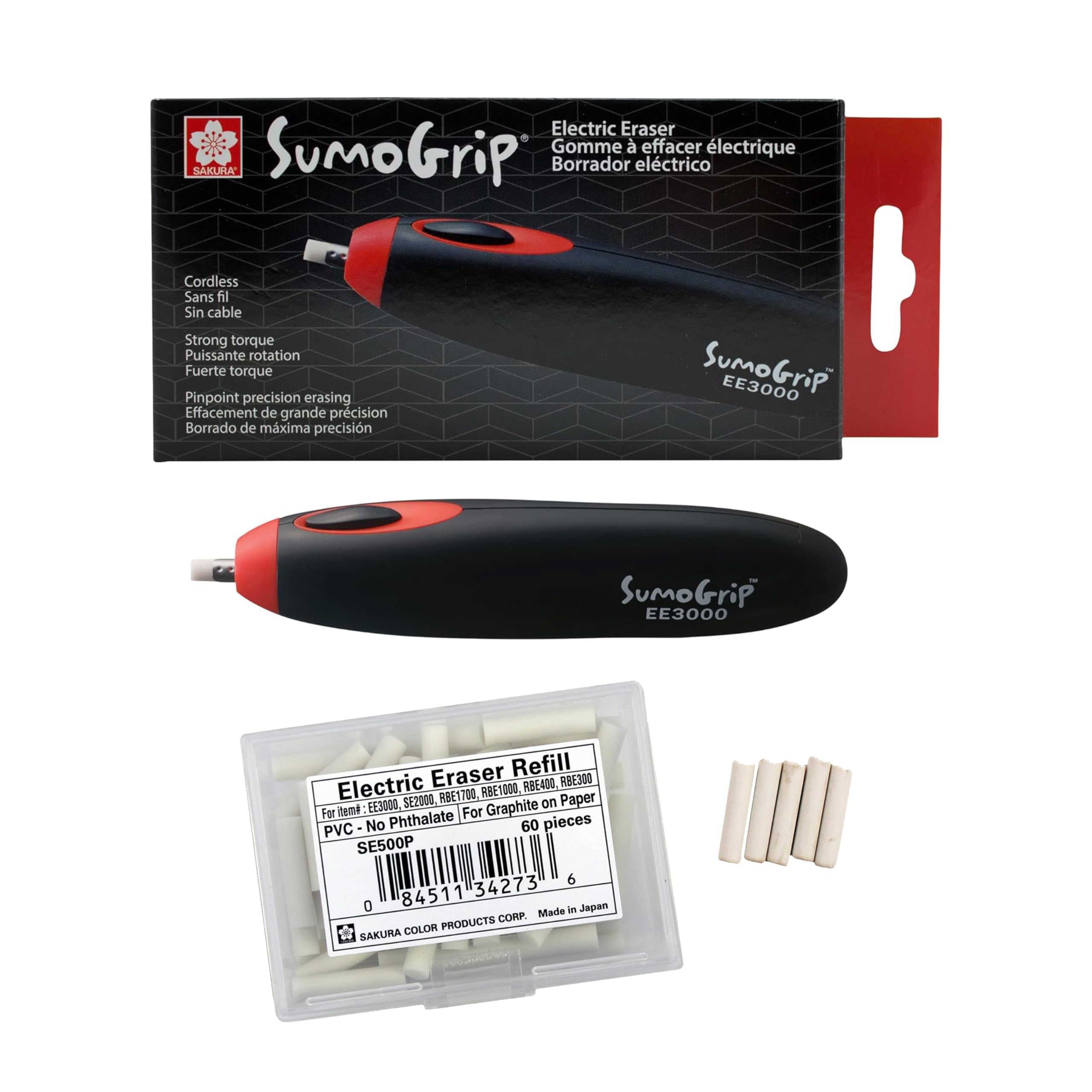 Amazon.com: Sakura EE-3000 SumoGrip Electric Eraser, Black