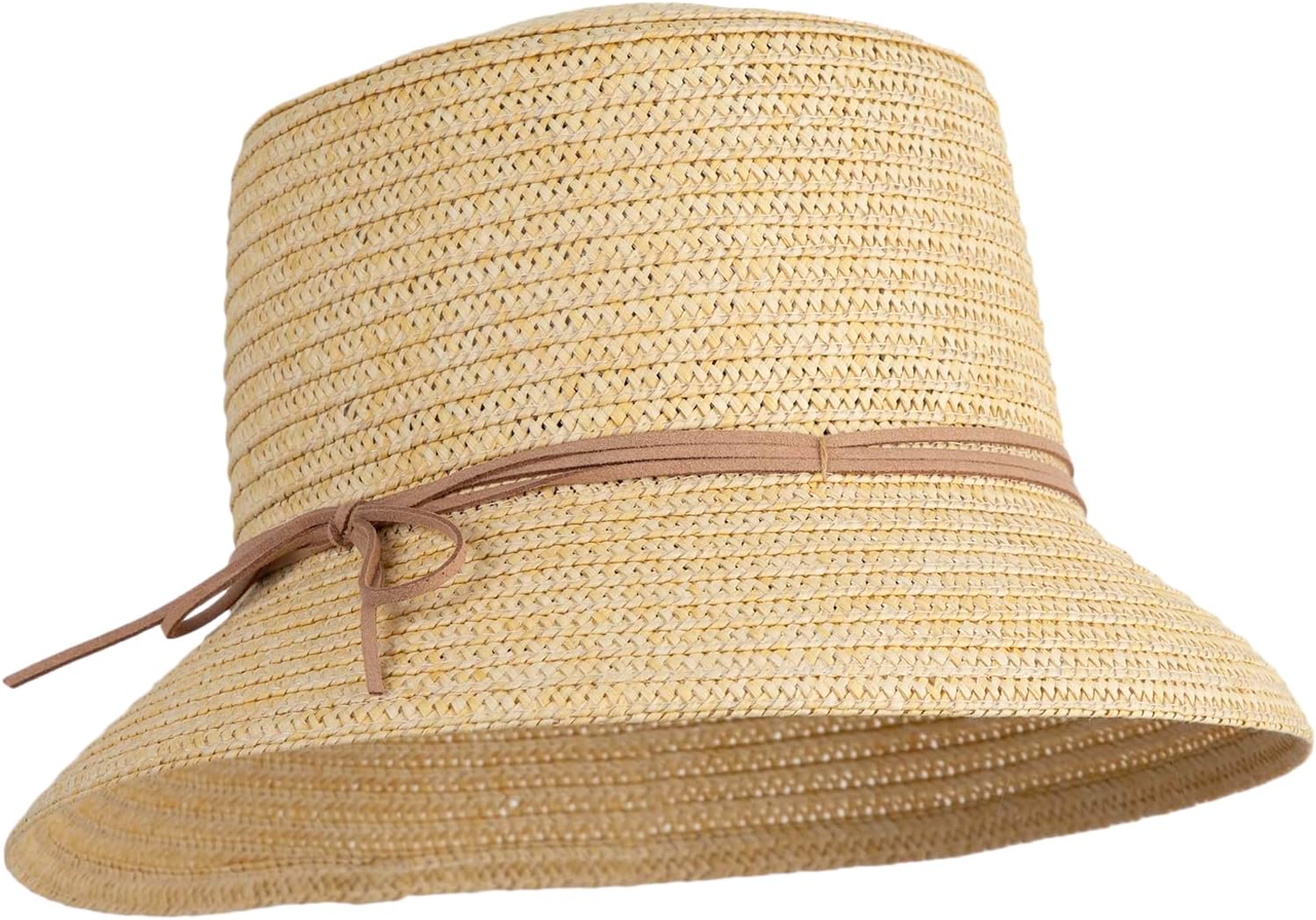 Women's String Tie Flat Top Bucket Hat
