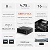 Beelink Mini PC SER5 MAX, AMD Ryzen 7 7735HS (8C/16T, 4.75GHz) 24G LPDDR5 RAM 500G NVMe SSD Windows 11 Pro, 4K Triple Display HDMI/Type-C/DP, USB3/WiFi 6/BT5.2 Mini Computer 2.5G LAN