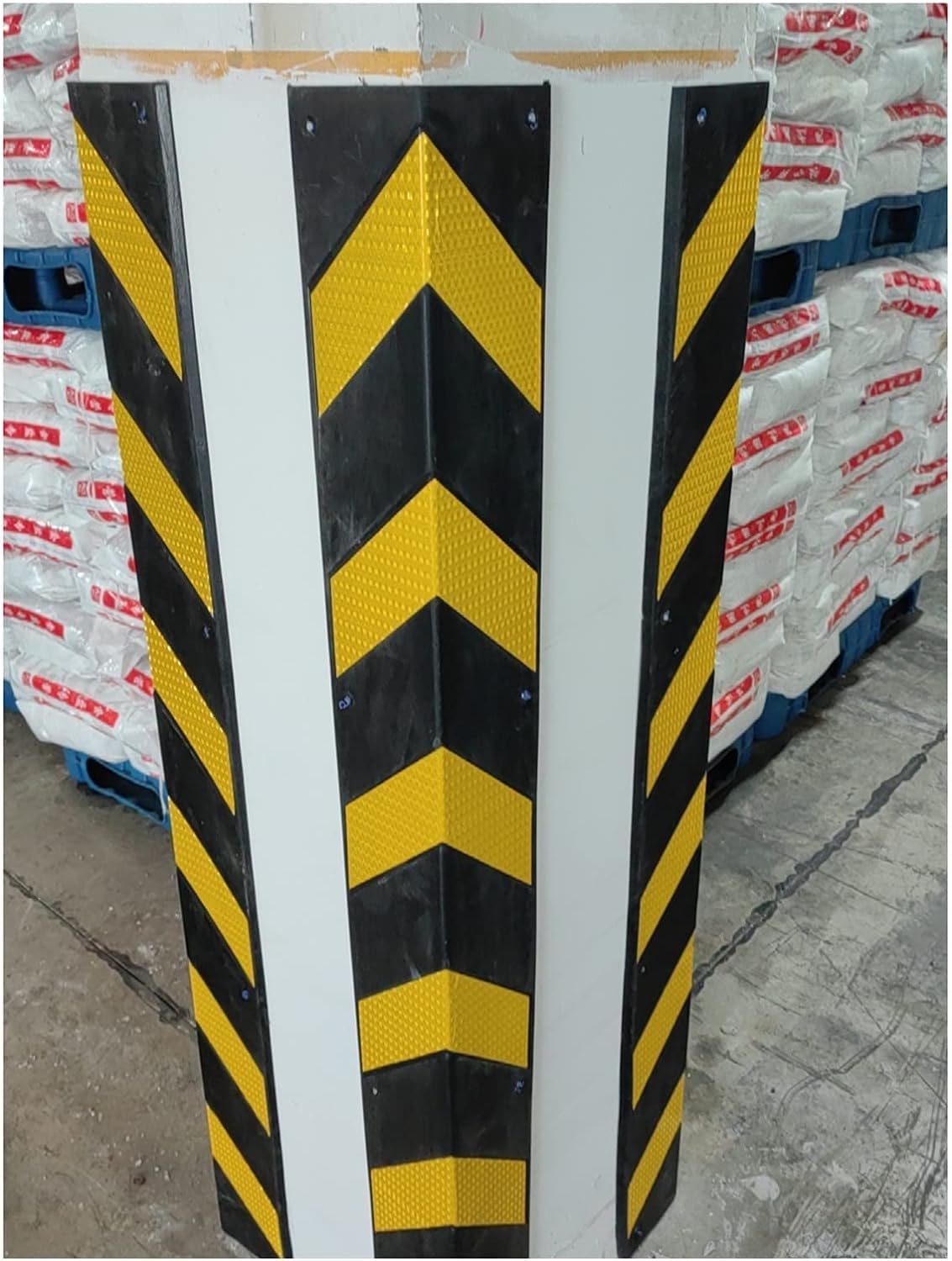 Protector De Pared Para Garaje, Protector De Esquina De Pared, Poste De Goma Para Esquinas, Protector De Esquina Con Franja Reflectante Amarilla, Protección De Entrada Para Montacargas, Amarillo, 2 U
