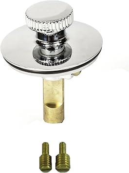 Universal Lift n Turn, Twist Close Bath Tub/Bathtub Drain Stopper Includes 3/8" and 5/16" Fittings