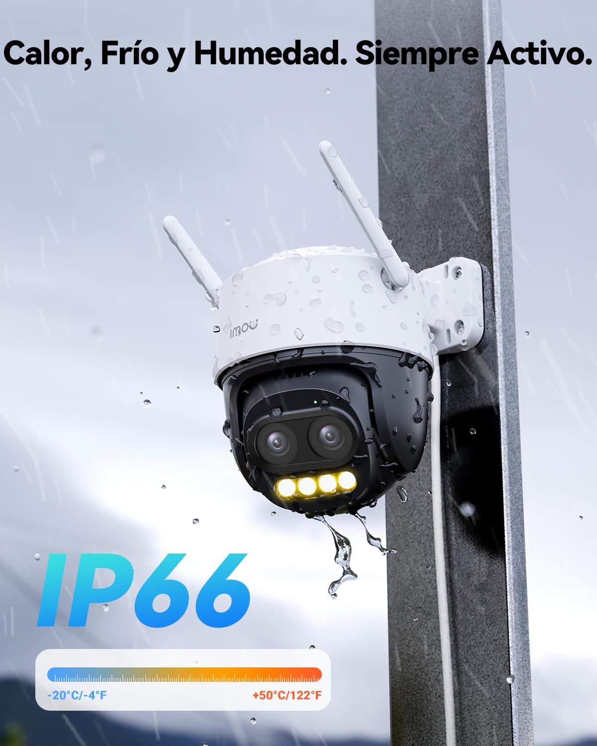 Imou 3K 5MP Cámara Vigilancia WiFi Exterior Doble Lente con Zoom Híbrido12X | 360° PTZ, Visión Nocturna en Color 56m, Detección de Humano/Vehículo, Seguimiento Automático, Audio Bidireccional, IP66